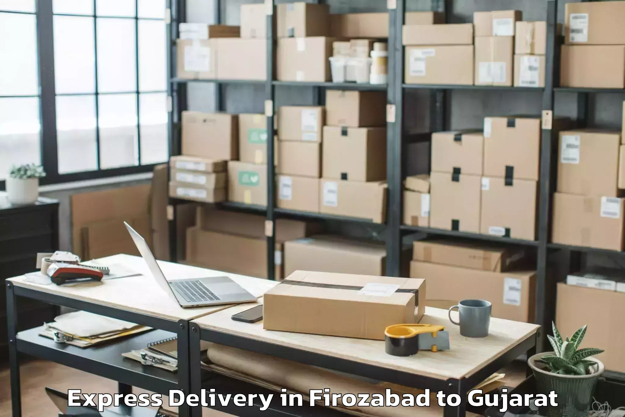 Expert Firozabad to Dhrangadhra Express Delivery